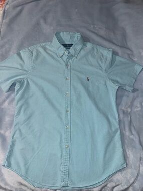 Ralph Lauren Light Blue Short-Sleeve Button-Down Shirt